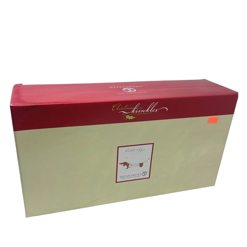 Patience Brewster Dachshund Halo Dept 56 Krinkles Christmas Dog Figurine 13" NIB